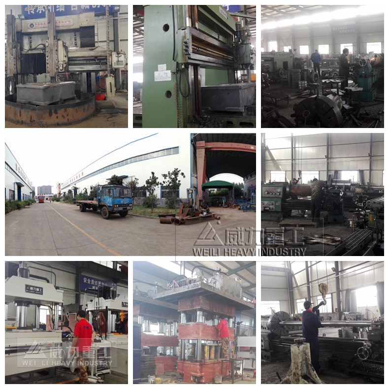 山東威力重工1000噸框架式液壓機加工現場