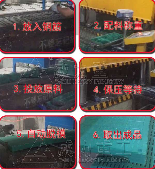 復合漏糞板成型工藝過程