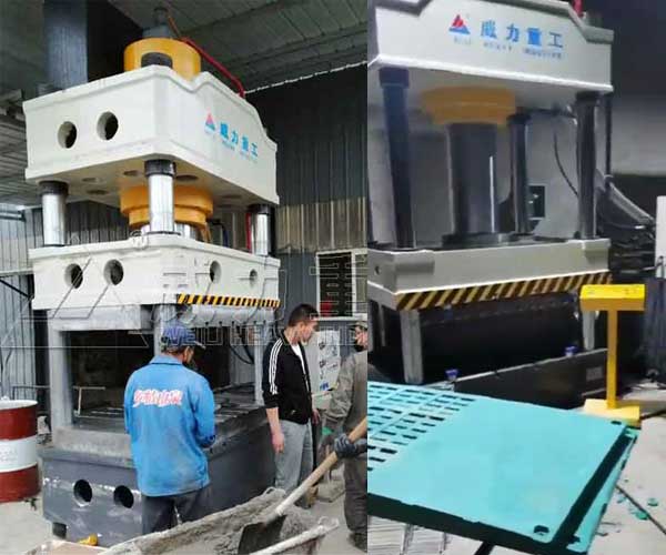 315噸漏糞板液壓機價格-1.1米復合漏糞板成型設備