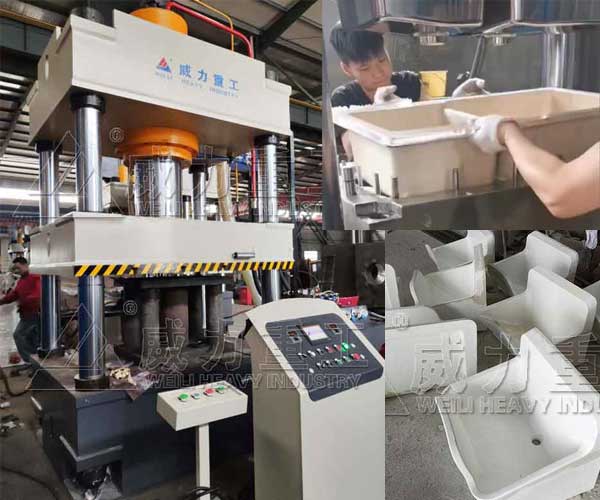 玻璃鋼洗手盆臺液壓機-500噸四柱式模壓機