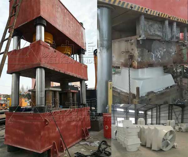 玻璃鋼負壓風機外殼成型液壓機-1500噸四柱模壓機